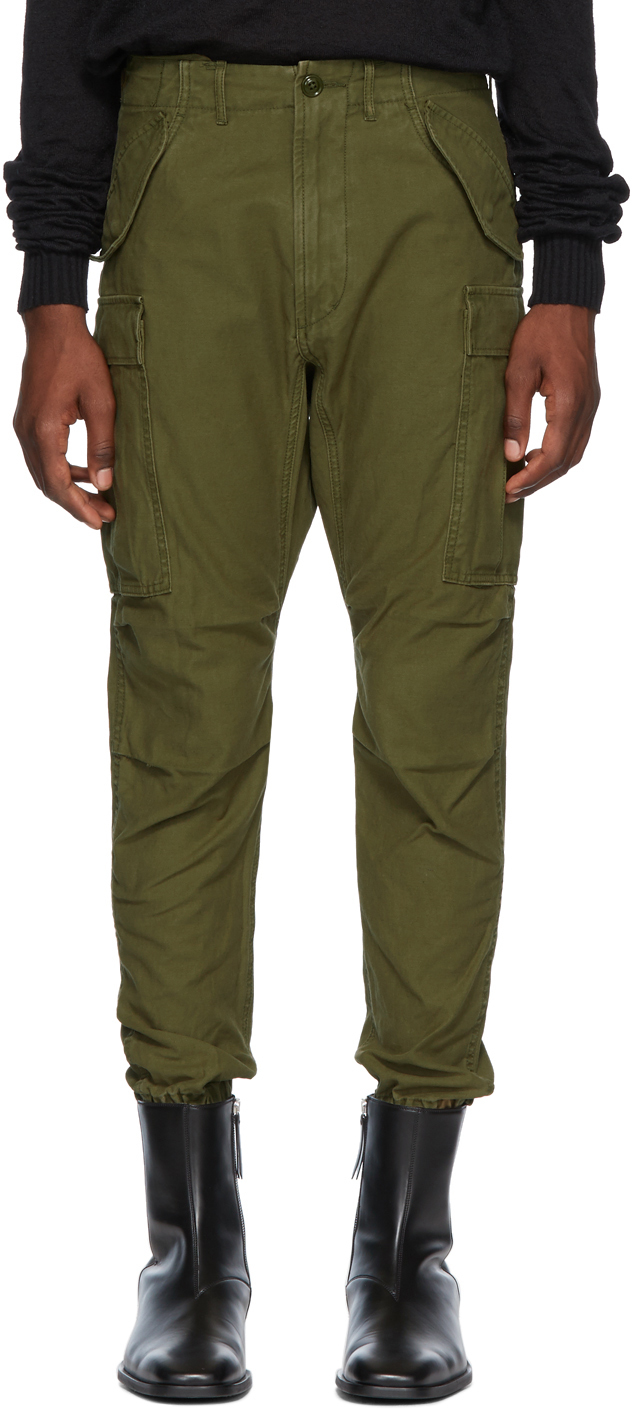 R13: Green Surplus Military Cargo Pants | SSENSE