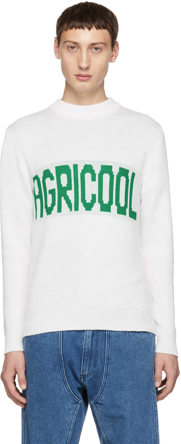 Anton Belinskiy: White 'Agricool' Sweater | SSENSE Canada