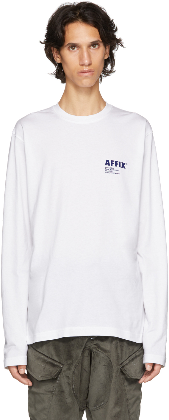 AFFXWRKS: White Logo Long Sleeve T-Shirt | SSENSE