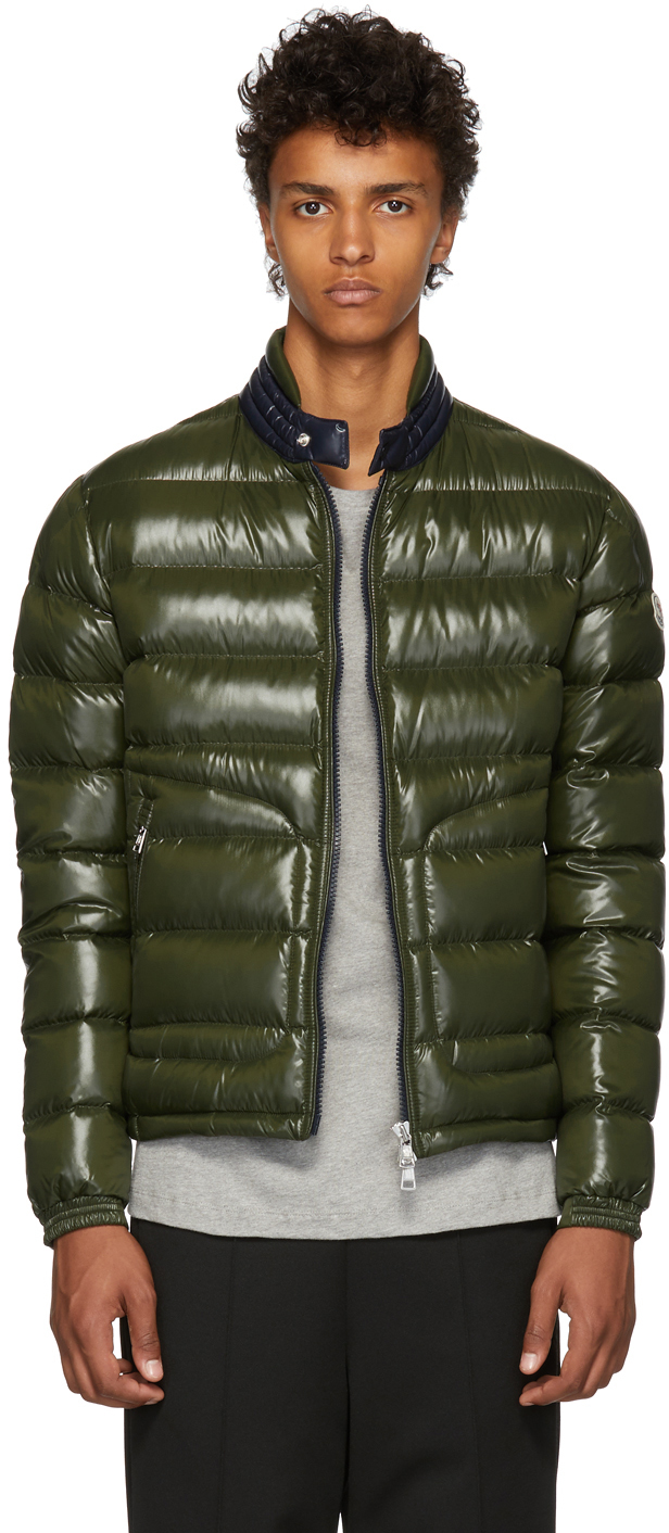 Moncler: Green Down Aubert Jacket | SSENSE