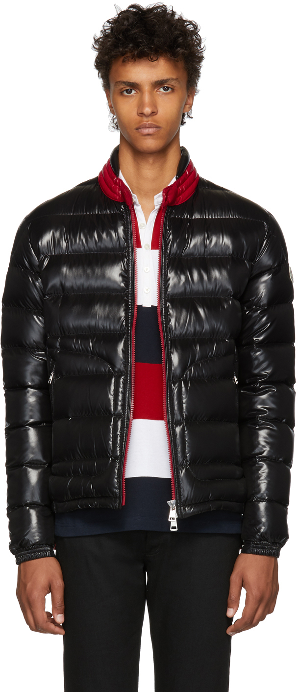 Moncler: Black Down Aubert Jacket | SSENSE