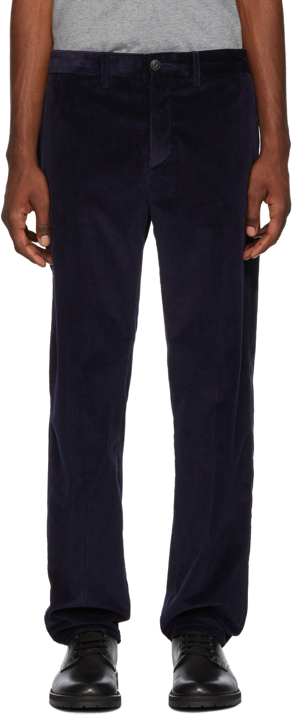 Moncler Navy Corduroy Trousers