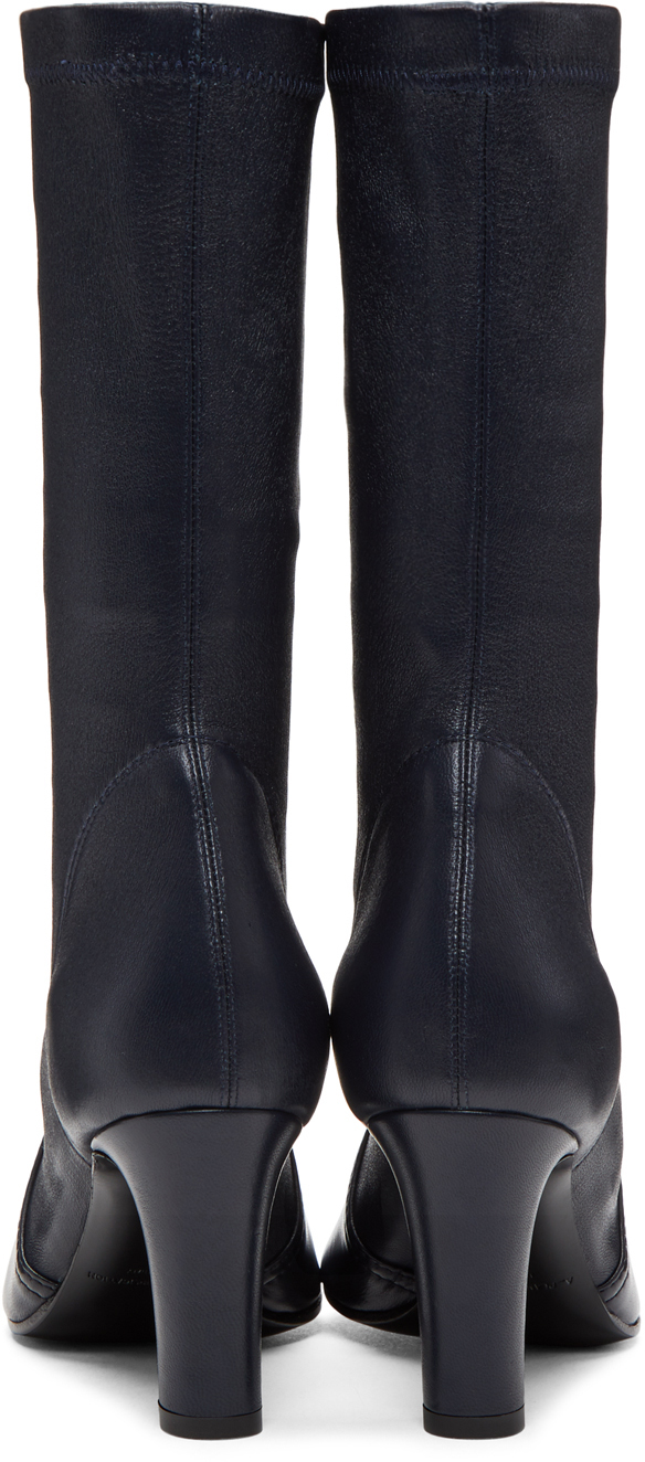 navy stretch boots