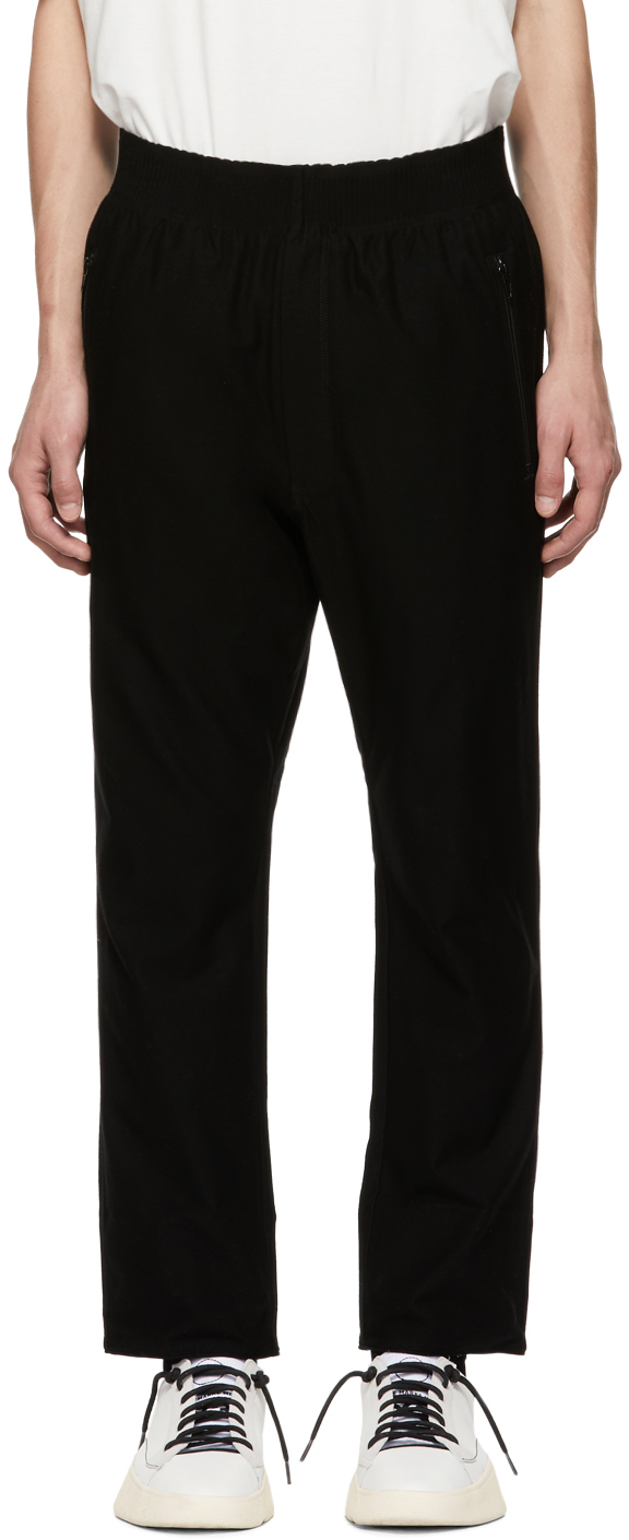 Y-3: Black Cropped Twill Trousers | SSENSE