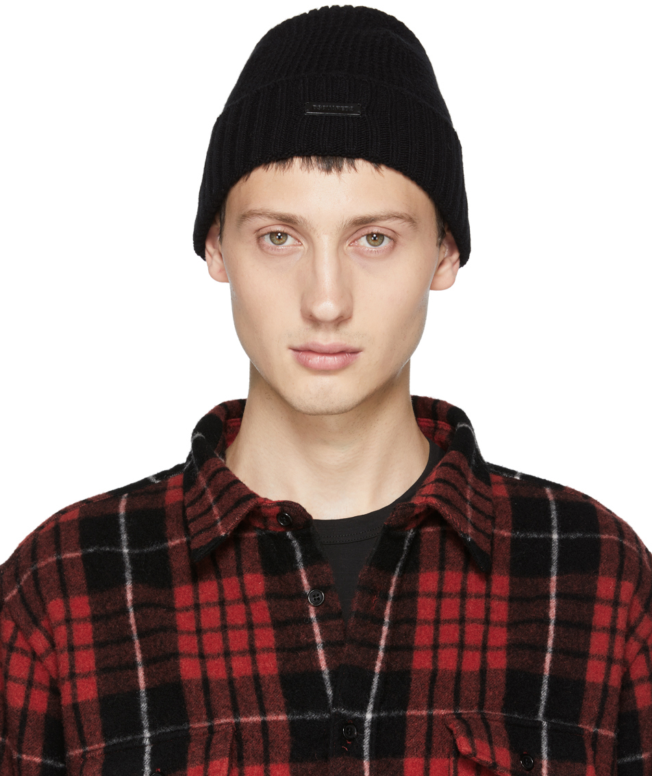 Dsquared2: Black Misto Beanie | SSENSE Canada