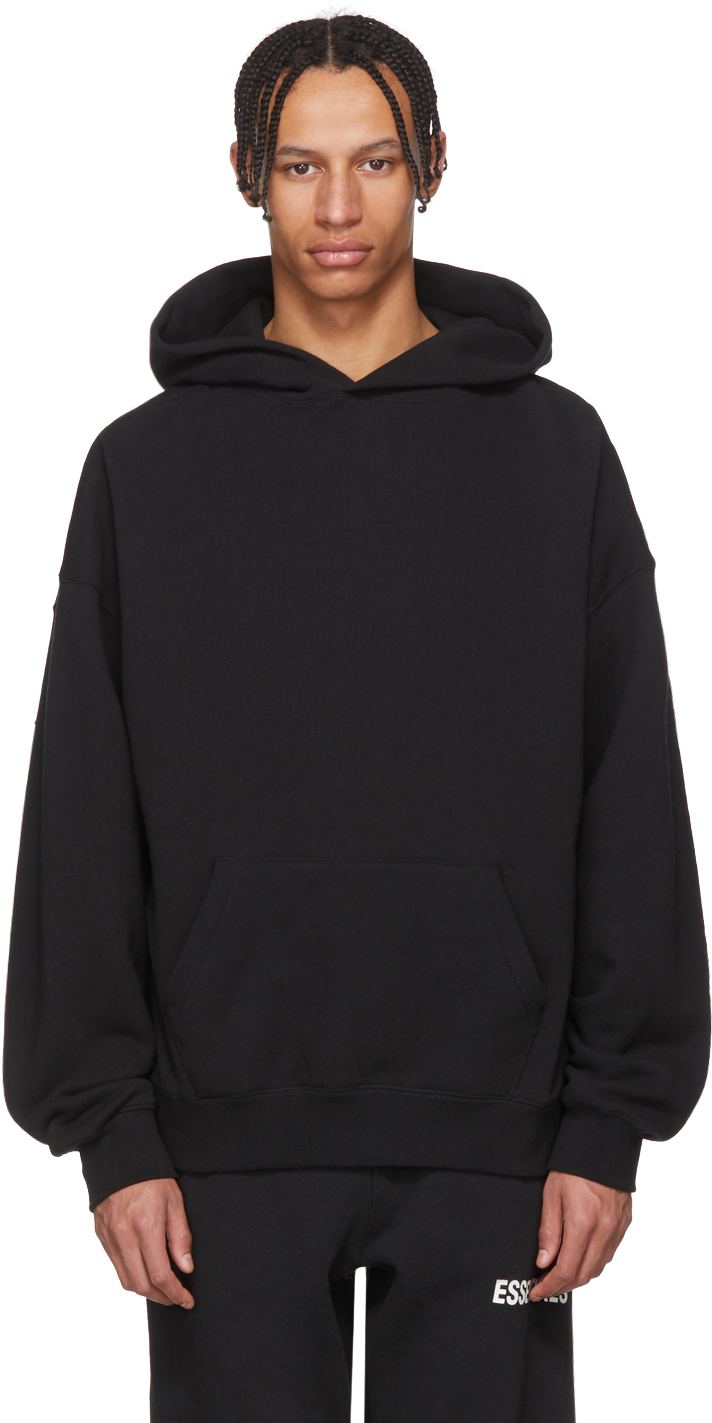 Essentials Black Pullover Hoodie SSENSE