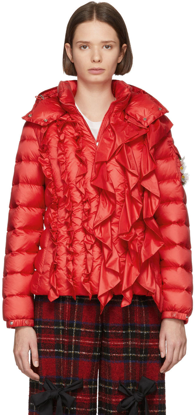 4 Moncler Simone Rocha Red Down Darcy 