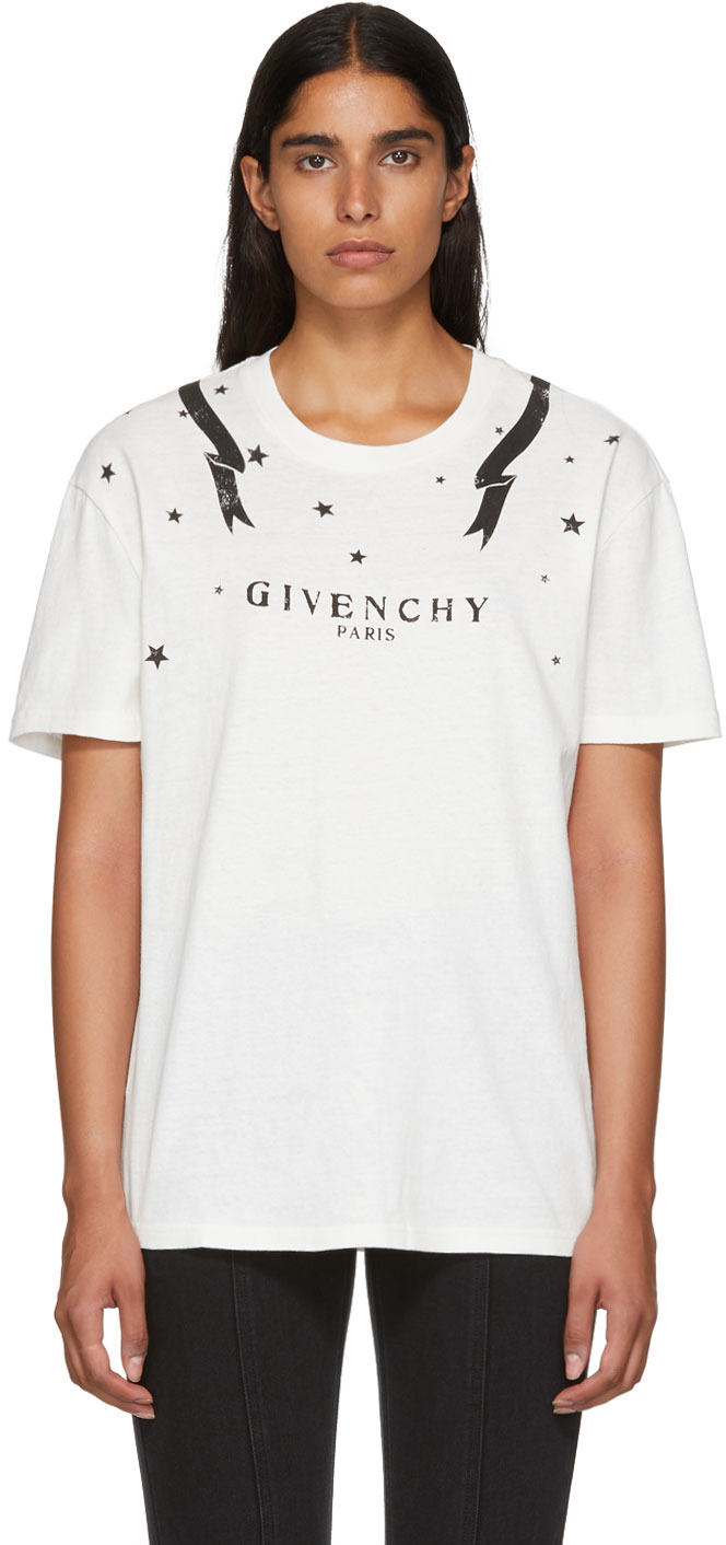 Givenchy: White Gemini Logo T-Shirt | SSENSE