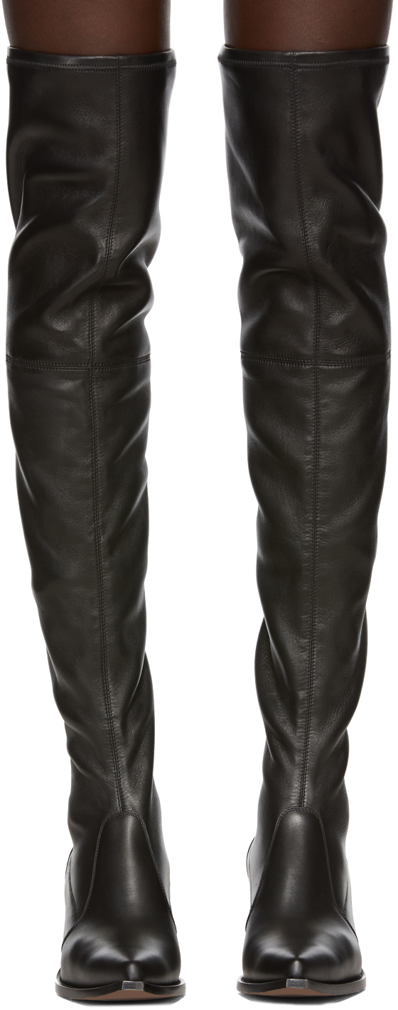 Black Over-The-Knee Cowboy Boots | SSENSE