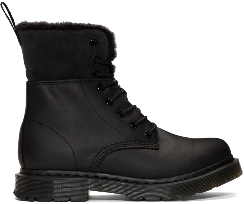 Dr. Martens: Black Snowplow 1460 Kolbert Boots | SSENSE