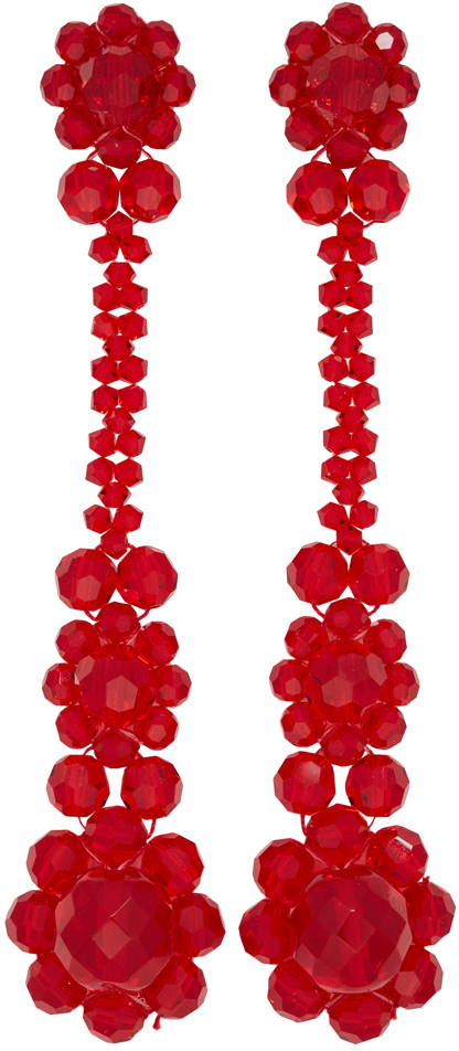 Simone Rocha: Red Victorian Earrings | SSENSE