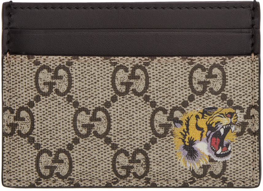 gucci card holder tiger