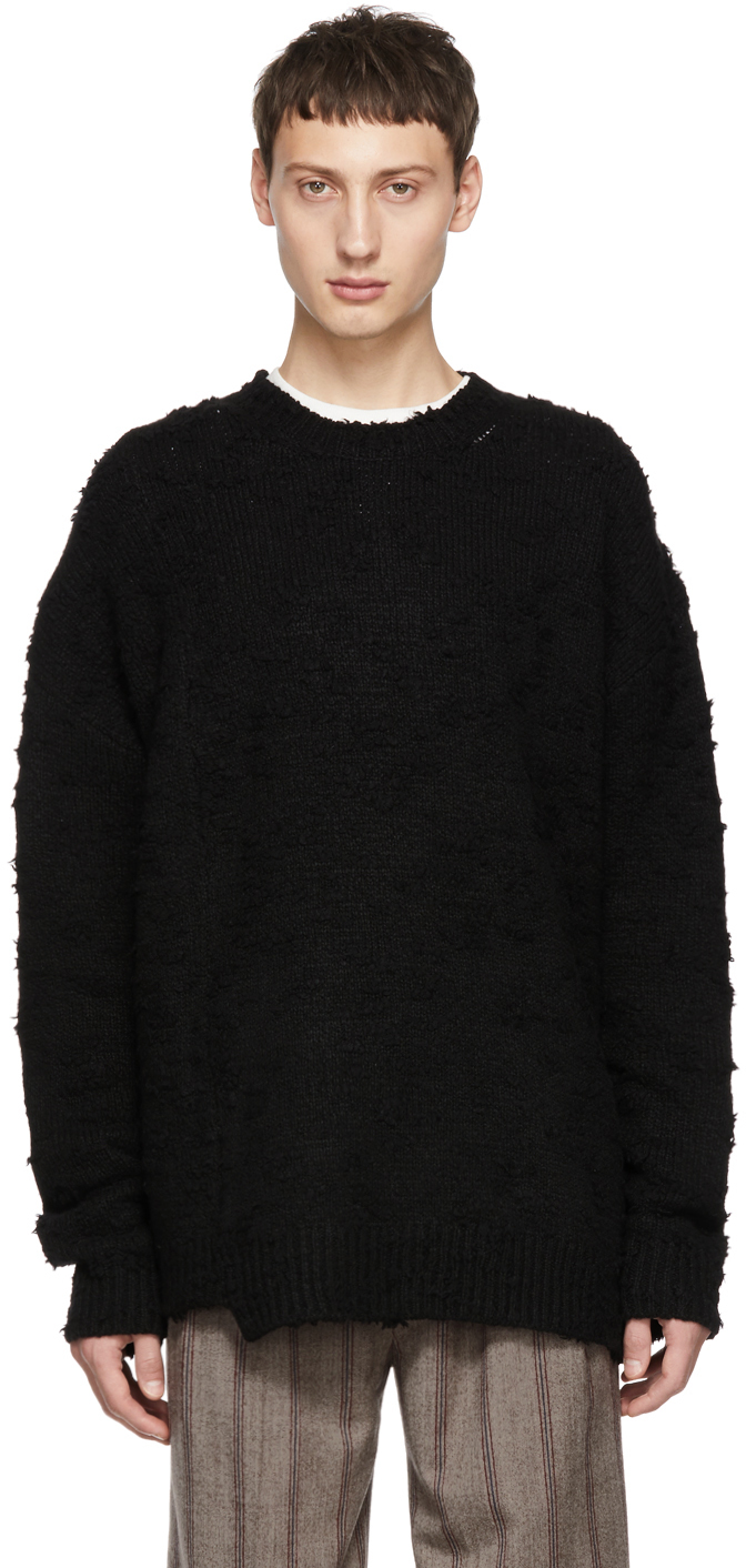 Wooyoungmi: Black Wool Sweater | SSENSE