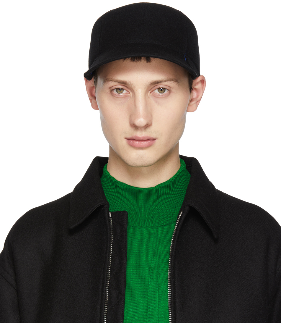 Issey Miyake Men: Black Felt Slit Cap | SSENSE