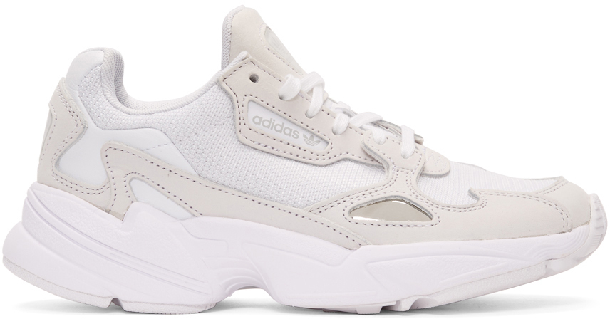 adidas Originals: White Falcon 90's Running Sneakers | SSENSE