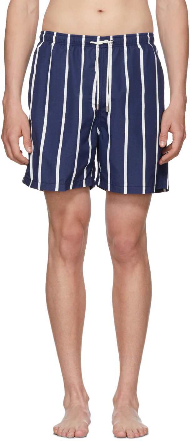 Solid & Striped Blue & White Slate Bondi Stripe Classic Shorts