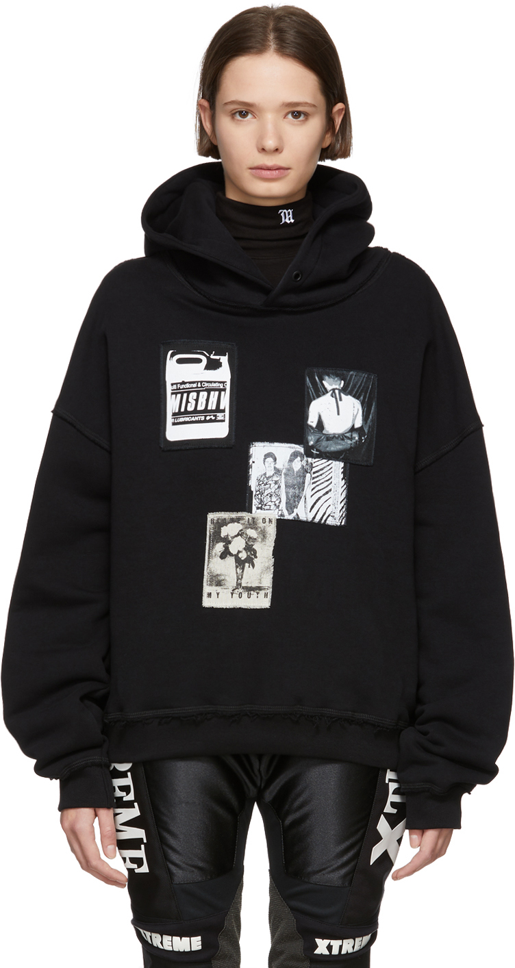 MISBHV: Black 'Lubricants' Hoodie | SSENSE