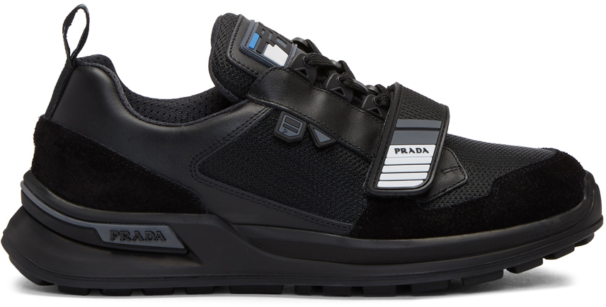 Prada: Black Mechano Sneakers | SSENSE UK