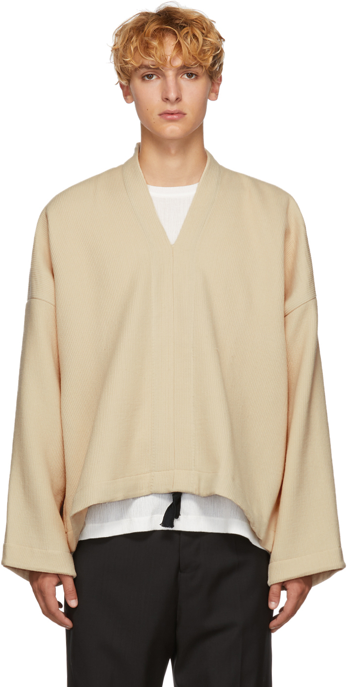Jan-Jan Van Essche: White Rectangular Wool Sweater | SSENSE