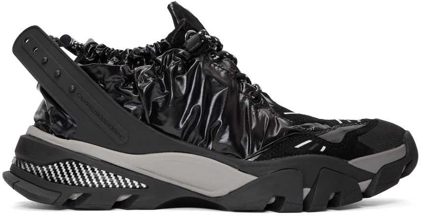 Calvin Klein 205W39NYC: Black Nylon Carsdat 8 Sneakers | SSENSE