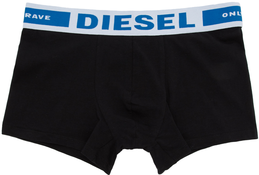 Diesel: Three-Pack Black UMBX-Kory Boxer Briefs | SSENSE