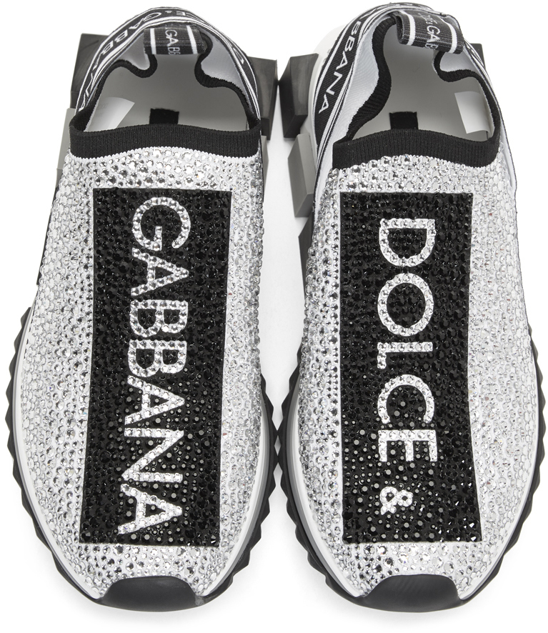 dolce and gabbana sorrento sneakers with rhinestones