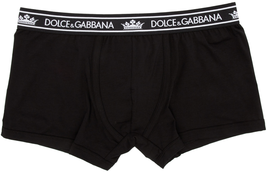 Dolce & Gabbana: Black Regular Boxers Briefs | SSENSE