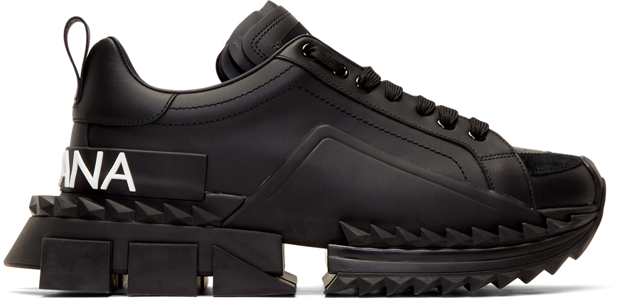 Dolce & Gabbana: 黑色 Super King 运动鞋 | SSENSE