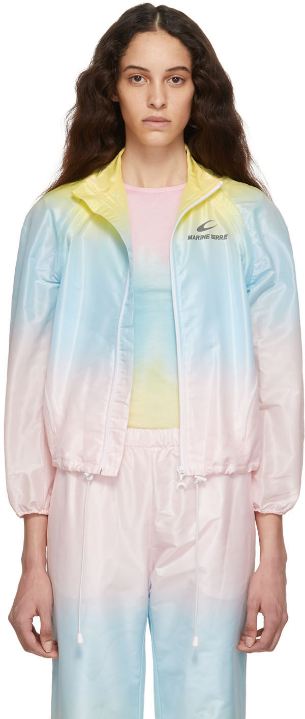 Marine Serre: Multicolor Convertible Tie-Dye Jacket | SSENSE