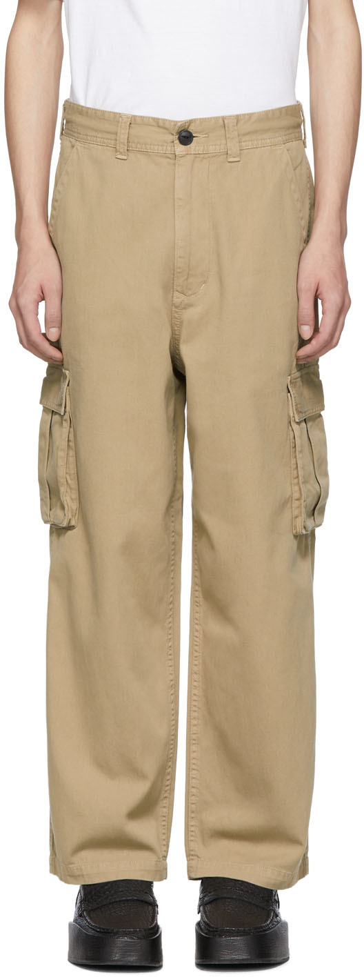 Wheir Bobson: Biege Baggy Cargo Pants | SSENSE UK