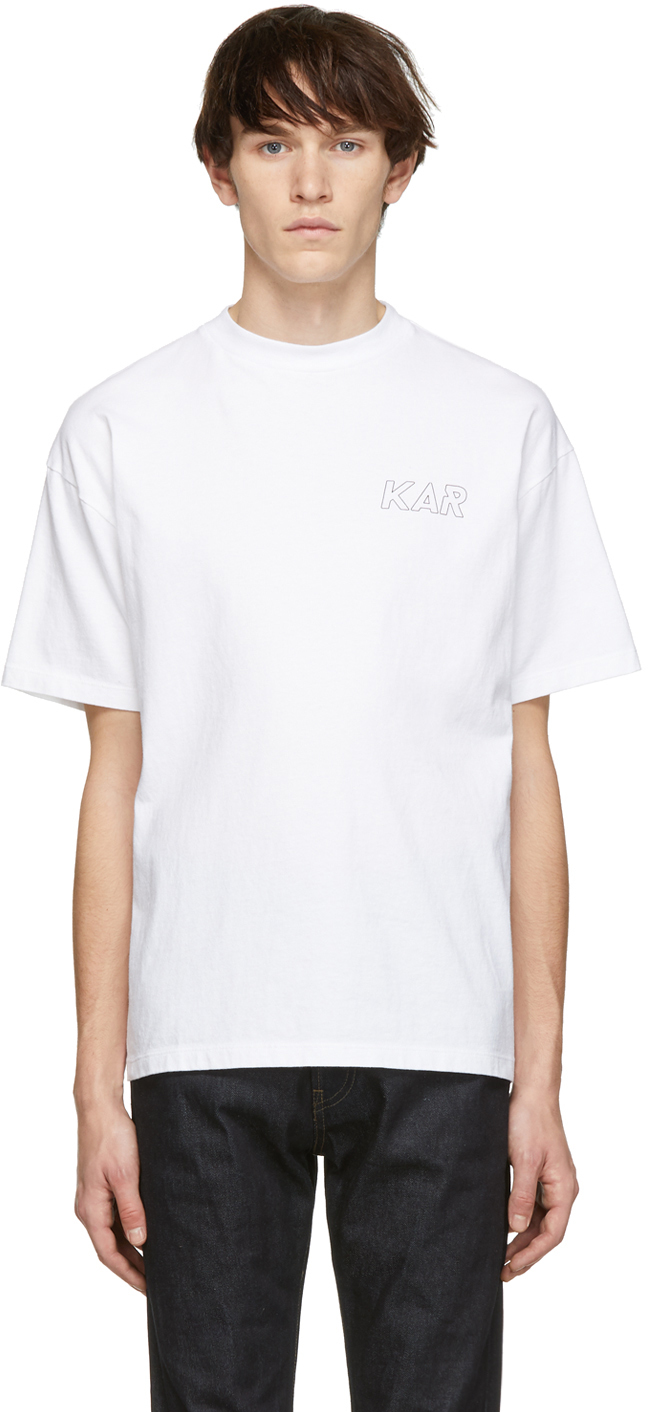 KAR / L'Art de L'Automobile: White Logo T-Shirt | SSENSE