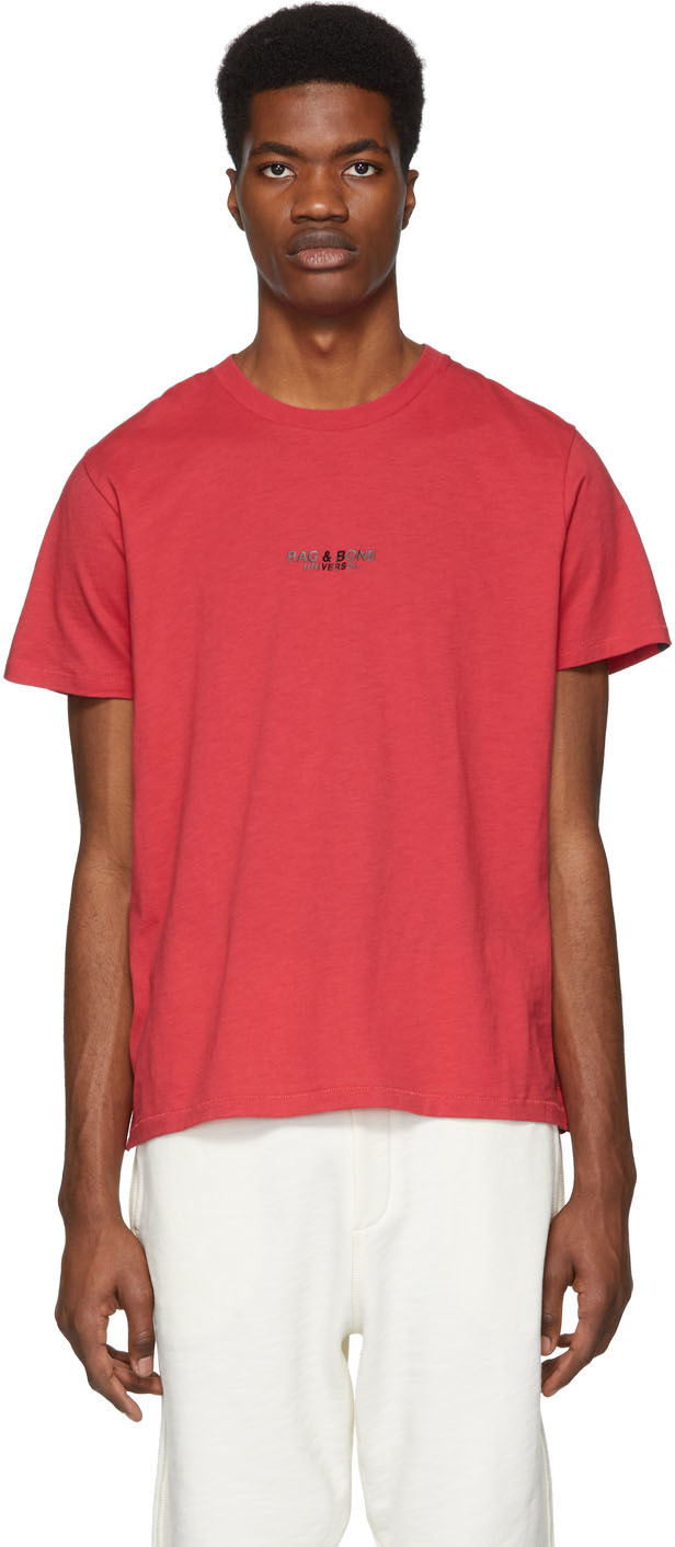 rag & bone: Red 'Universal' T-Shirt | SSENSE