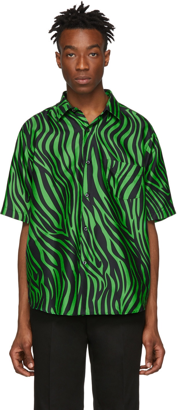 Cobra S.C.: Black & Green Model 1 Short Sleeve Shirt | SSENSE UK