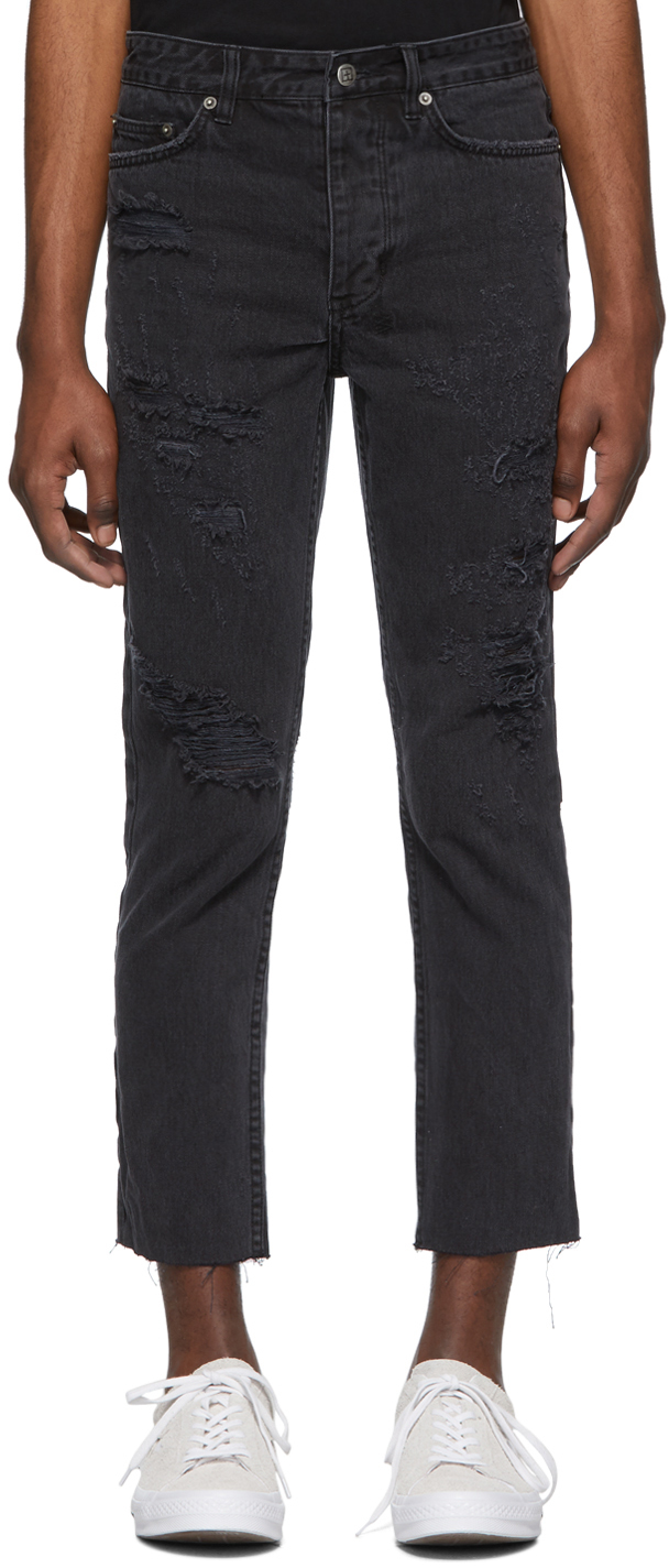 Ksubi: Black Chitch Chop Rat Attack Jeans | SSENSE UK