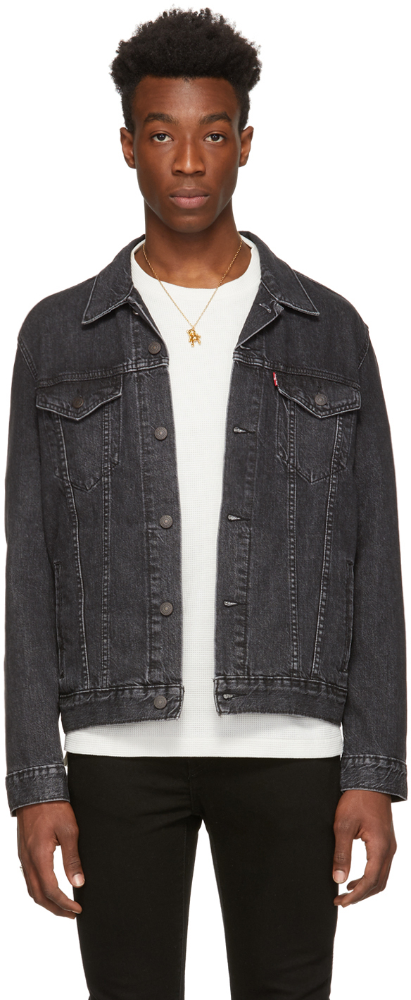 Levi's: Grey Denim Trucker Jacket | SSENSE