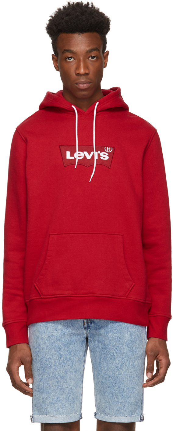 Levi's: Red Modern Hoodie | SSENSE