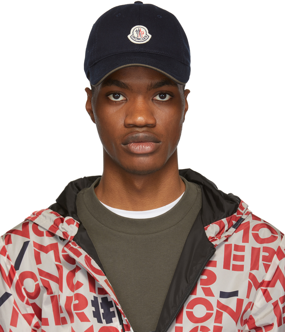 Moncler: Navy Berretto Cap | SSENSE Canada