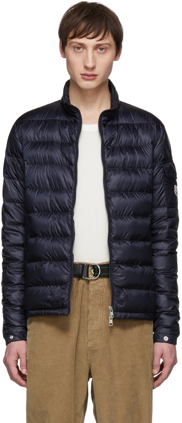 Navy Down Lambot Jacket by Moncler on Sale