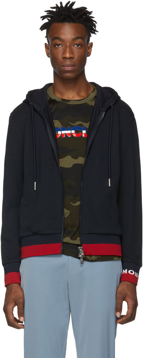 moncler navy hoodie