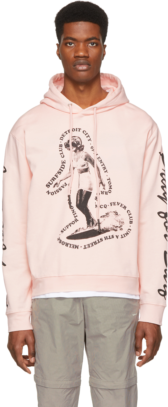 McQ Alexander McQueen: Pink 'Surfside Club' Hoodie | SSENSE