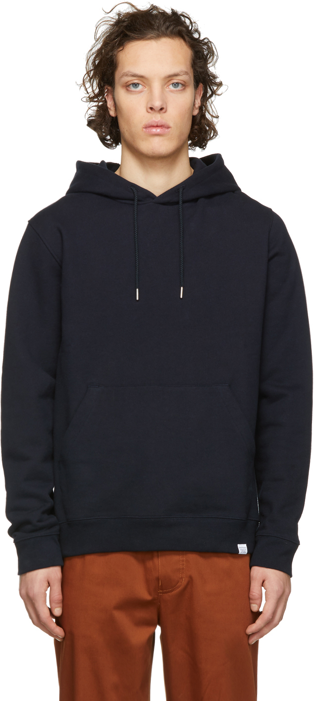 NORSE PROJECTS: Navy Vagn Hoodie | SSENSE