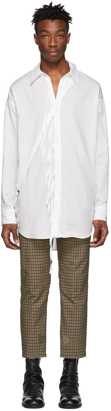 BED J.W. FORD: White Ribbon Shirt | SSENSE