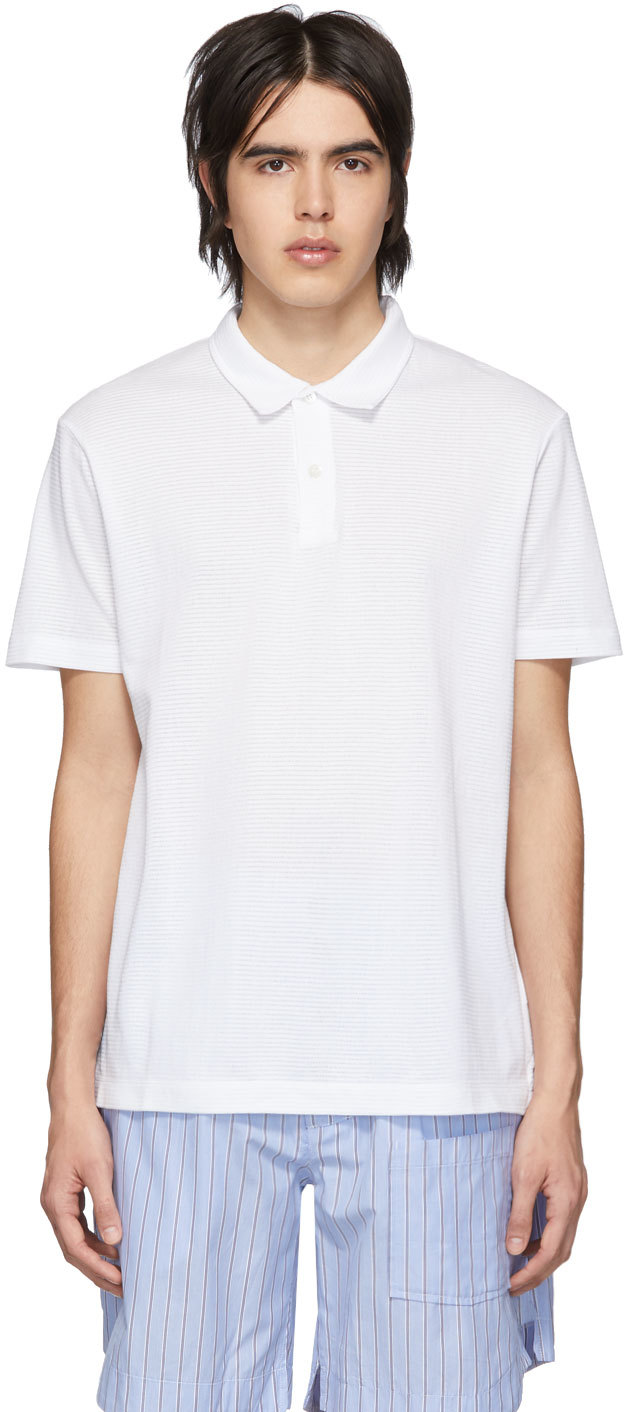 Sunspel: White Cellular Polo | SSENSE Canada