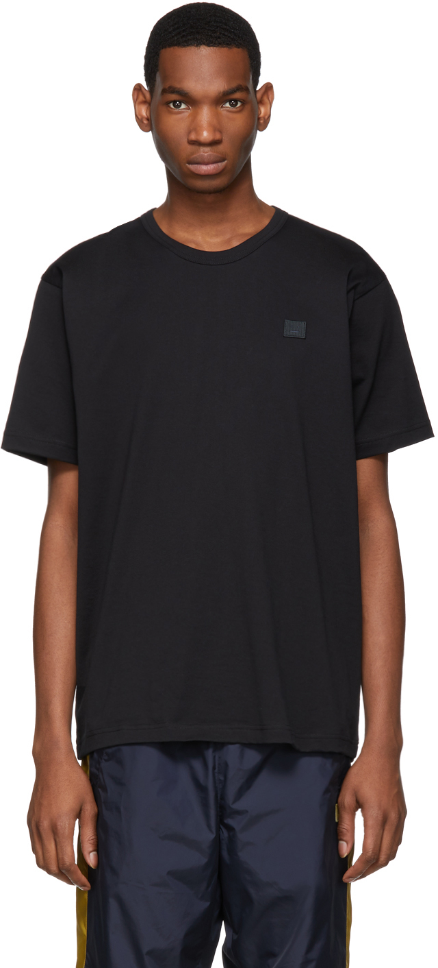 Acne Studios: Black Nash Patch T-Shirt | SSENSE UK