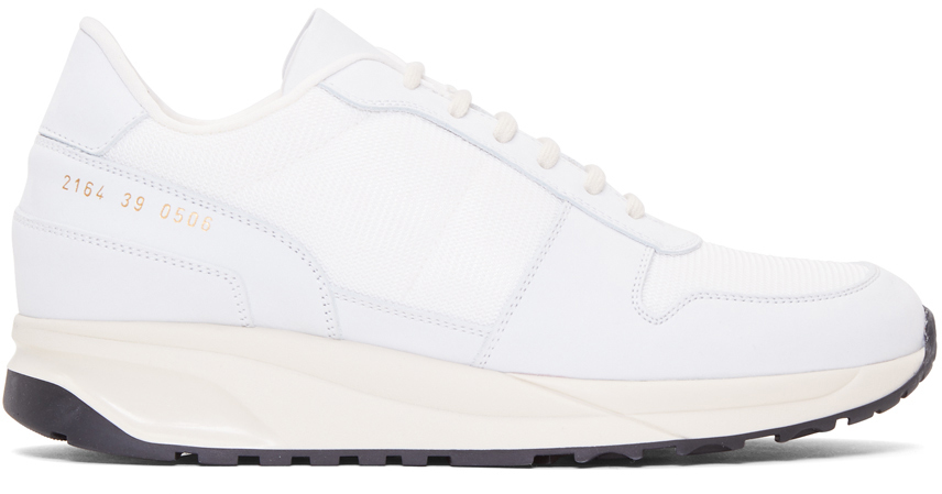 Common Projects: White Track Vintage Sneakers | SSENSE