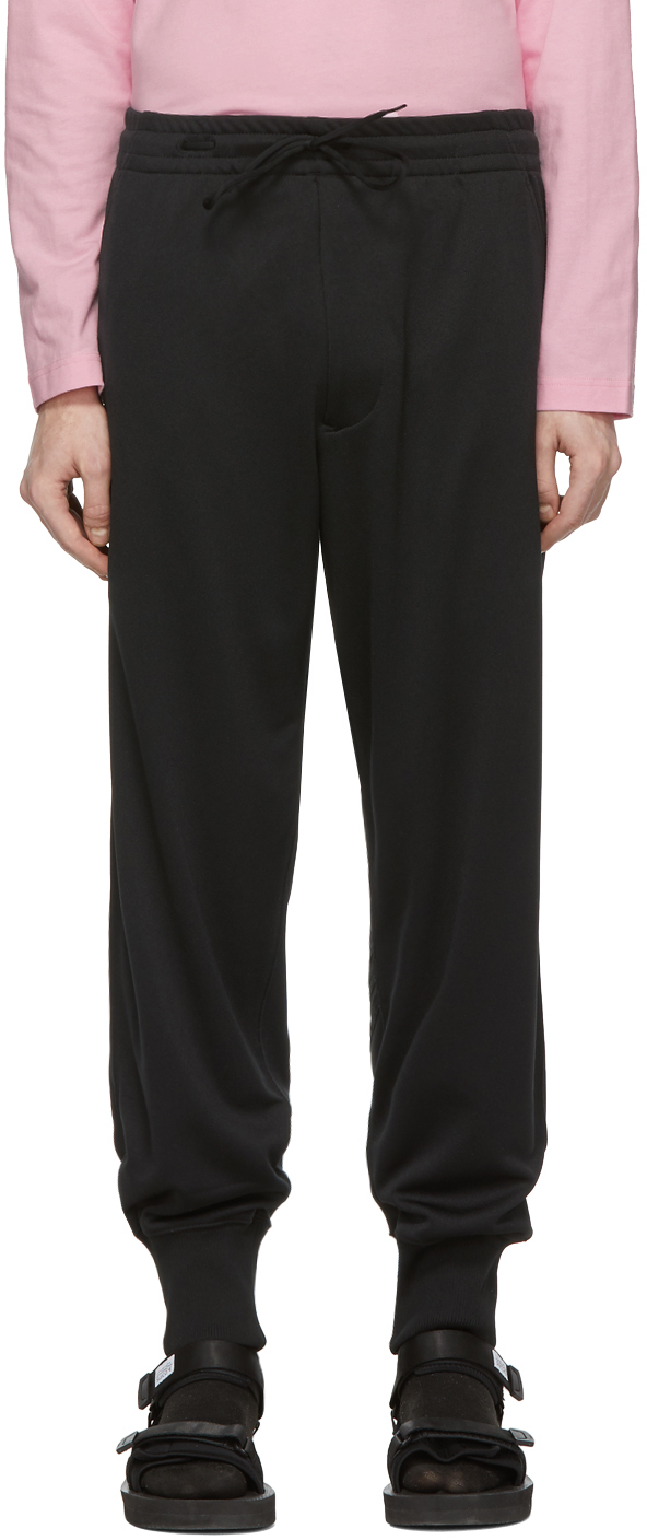 Y-3: Black 3-Stripe Cuff Track Pants | SSENSE