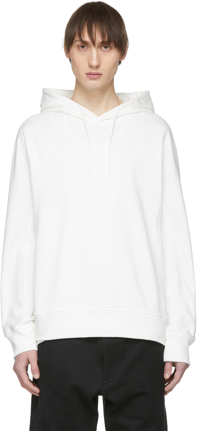 Y-3: White New Classic Hoodie | SSENSE UK