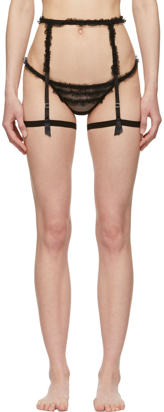 PORTE JARRETELLES VALISERE LINGERIE - PJ BLANC avec tulle / broderie - Taille XL EUR 14,50 - FR