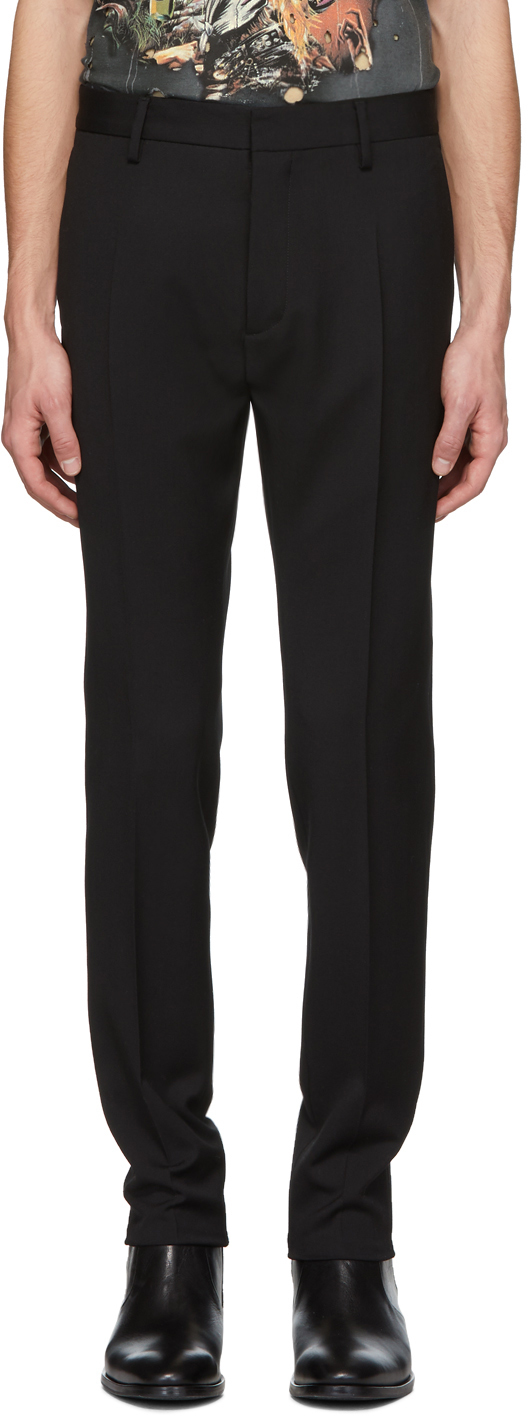 Dsquared2: Black Wool Admiral Trousers | SSENSE