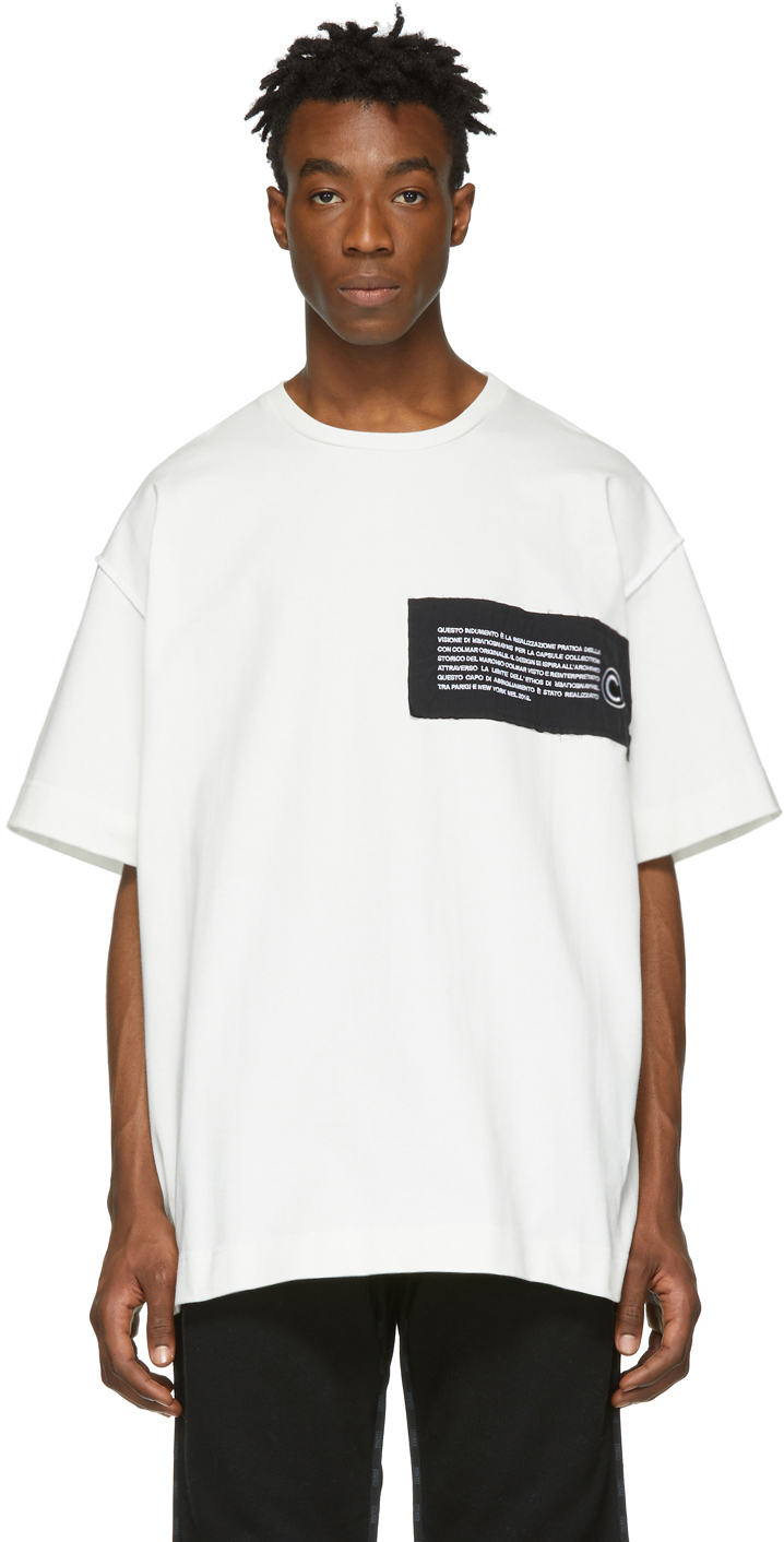 Colmar A.G.E. by Shayne Oliver: White Logo Patch Inside Out T-Shirt ...